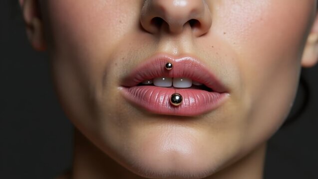 facial & lip piercing